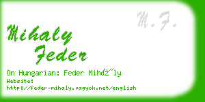 mihaly feder business card